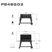 Plancha Portable à Gaz Ultimate 4 avec Chariot