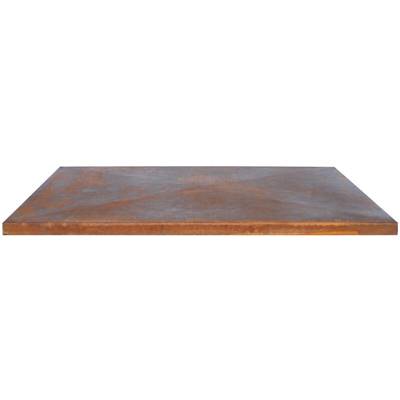 Étouffoir Braséro carré 90cm en acier Corten