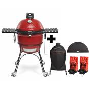 Pack Promo Kamado Classic Joe 2 + housse + plancha + 2 sacs charbon