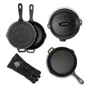 Pit Boss Lot de 6 Pièces de Cuisson en Fonte