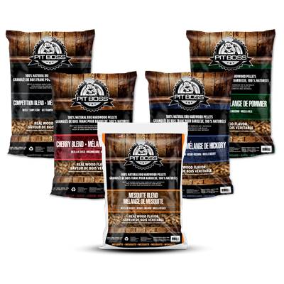 Lot Pit Boss Pellets 5 x 9kgs aux 5 essences de bois