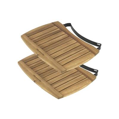 Tablettes latérales Acacia pour BIG GREEN EGG MiniMax