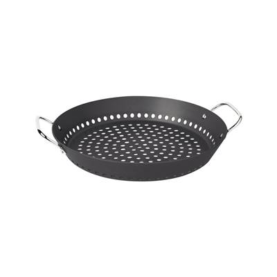 Wok perforée 30cm en aluminium anodisé