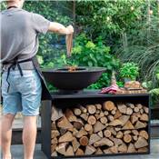 Brasero RedFire Onyx 80 avec plan de travail, housse et grille