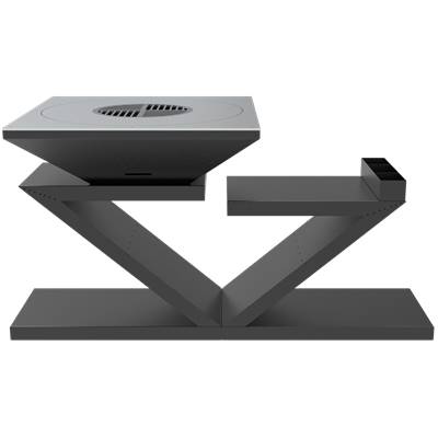 Brasero Double Z finition noire avec plancha carrée 90x90cm