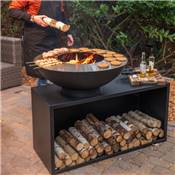 Brasero RedFire Onyx 80 avec plan de travail, housse et grille