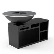 Brasero Ø100cm finition noire avec socle XL