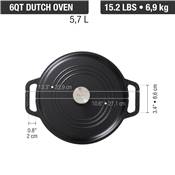 Faitout en fonte 5,7 L Victoria pré-traité