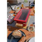 Barbecue de table rectangulaire rouge Osaka Shichirin Grllr