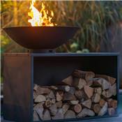 Brasero RedFire Onyx 80 avec plan de travail, housse et grille