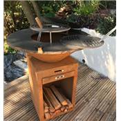 Brasero Ø100cm en Acier Corten