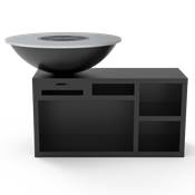 Brasero Ø100cm finition noire avec socle XL