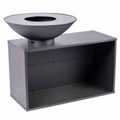 Brasero RedFire Onyx 80 avec plan de travail, housse et grille