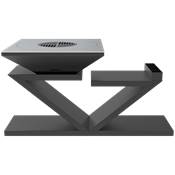 Brasero Double Z finition noire avec plancha carre 90x90cm