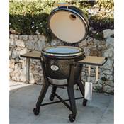 Kamado Monolith - TWO 66 Noir + Chariot + Housse + Pierre à pizza