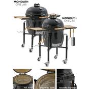 Kamado Monolith – ONE 55 Noir + Chariot