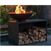 Brasero RedFire Onyx 80 avec plan de travail, housse et grille