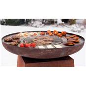 Brasero Plancha ORION Classic Rouille avec étouffoir