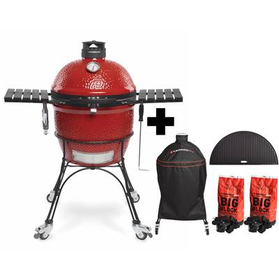 Pack Promo Kamado Classic Joe 2 + housse + plancha + 2 sacs charbon