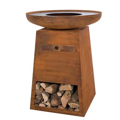 Brasero Plancha ORION Classic Rouille avec étouffoir