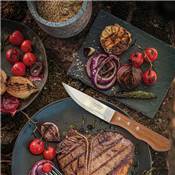 Couteaux à steak Jumbo 4pcs - Inox et bois