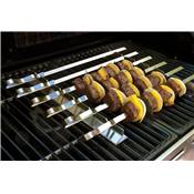 Lot 6 brochettes 43cm avec support en acier inoxydable