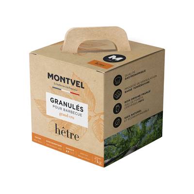 Montvel Granulés de Bois Hêtre - Origine France - Carton de 7kgs